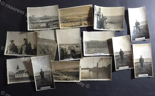 WW2 Iceland -  14 Assorted Photos Soldiers & places  - photos 10 by 8cm