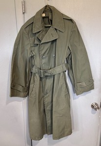 Vtg Vietnam 1972 Military Raincoat Men 38 S Quarpel Army Green USGI Trench Coat