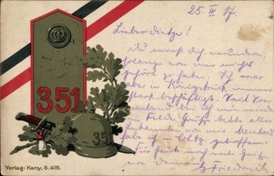 Litho Regiment 351, Epaulettes, Pickelhaube, Oak Leaves, Knife - 11621129