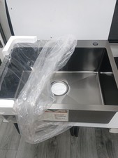 Ibergrif M85545B Stainless Steel Prep Sink 55 x 45cm Dark Gray Kitchen Sink