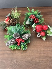 Lot Vtg Silk Flowers New Old Stock Crafting Christmas Lot Of 6 New With Tags