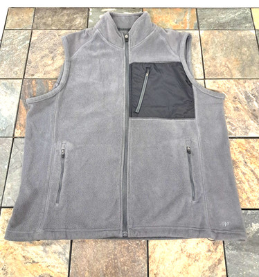 s.Oliver Vest Mens XXL Gray Fleece Full Zip Sleeveless Jacket