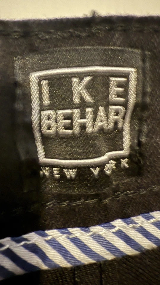 Pantalones de mezclilla Ike Behar para hombre talla 30x32 negros ajustados calce recto nuevos con etiquetas Foto 4 de 4