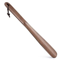 Long Handle Wooden Shoe Horn 15lnch 38Cm ,Fas-Grade Walnut Wood Long-Handle