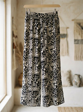 NWT Mossimo Supply Co. Pants Size S Black White Geometric Boho Casual Trousers