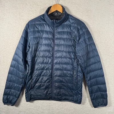 Uniqlo Ultra Light Daunenjacke Herren XS Navy Blau Puffer Packbar Warm Leicht