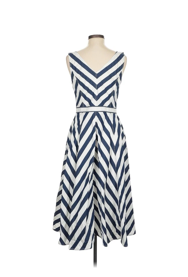 Polo Ralph Lauren Romy Sleeveless Dress Blue White Striped Nautical 8 - Image 3 of 4