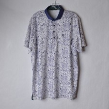 Greyson Men  s Large Garden Of Curiosities Performance Polo All Over Print Shirt