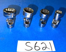 MATCO TOOLS 4 PIECE 1/4 DRIVE SAE. SHALLOW SWIVEL SOCKETS 12 POINT