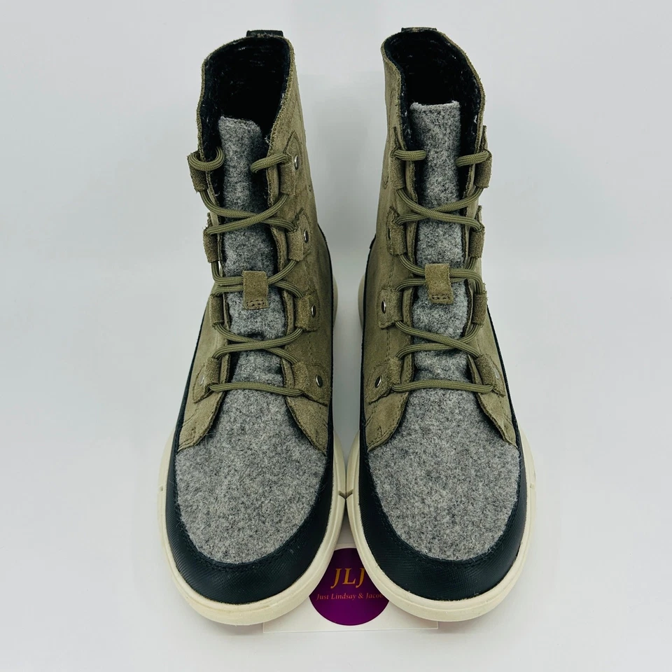 Sorel Explorer II Joan Sage/Fawn Felt Waterproof Insulated Winter Boots Size 9.5 - Image 3 of 4