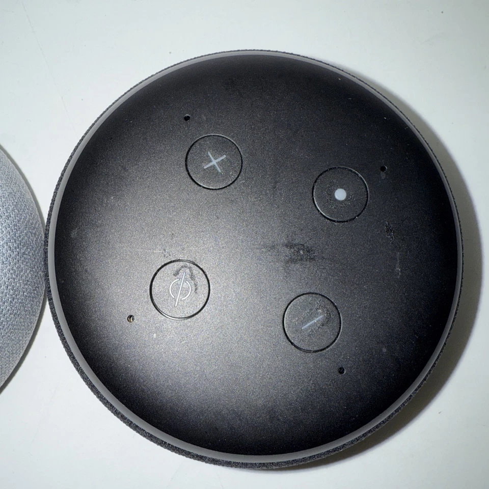 Lot of 2 Amazon Echo Dots Set 3rd Generation D9N29T Black Silver Alexa NO CORDS - Image 3 of 4