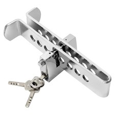 Car AntiTheft Brake Clutch Lock, Stainless Steel 8 Holes Auto Brake Pedal Loc...