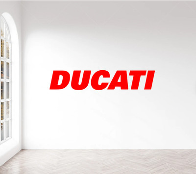 Ducati Wandbild Aufkleber groß Abziehbild Wandbild - schwarz rot grau weiß UK VERKÄUFER