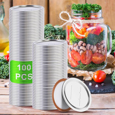 100 Pcs Canning Lids  Mason Jar Lids for Ball, Jars 100% Fit for Regular Mouth J