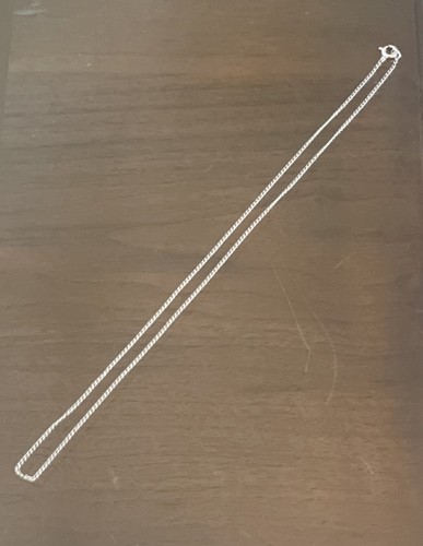 Vintage dünne Sterling Silber 15" Zoll Kette Halskette 925 Federring Verschluss - Bild 2 von 3