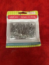 PACK OF SAFETY PINS 100 PCS SIZE 0.75 IN - NEW  (t20)