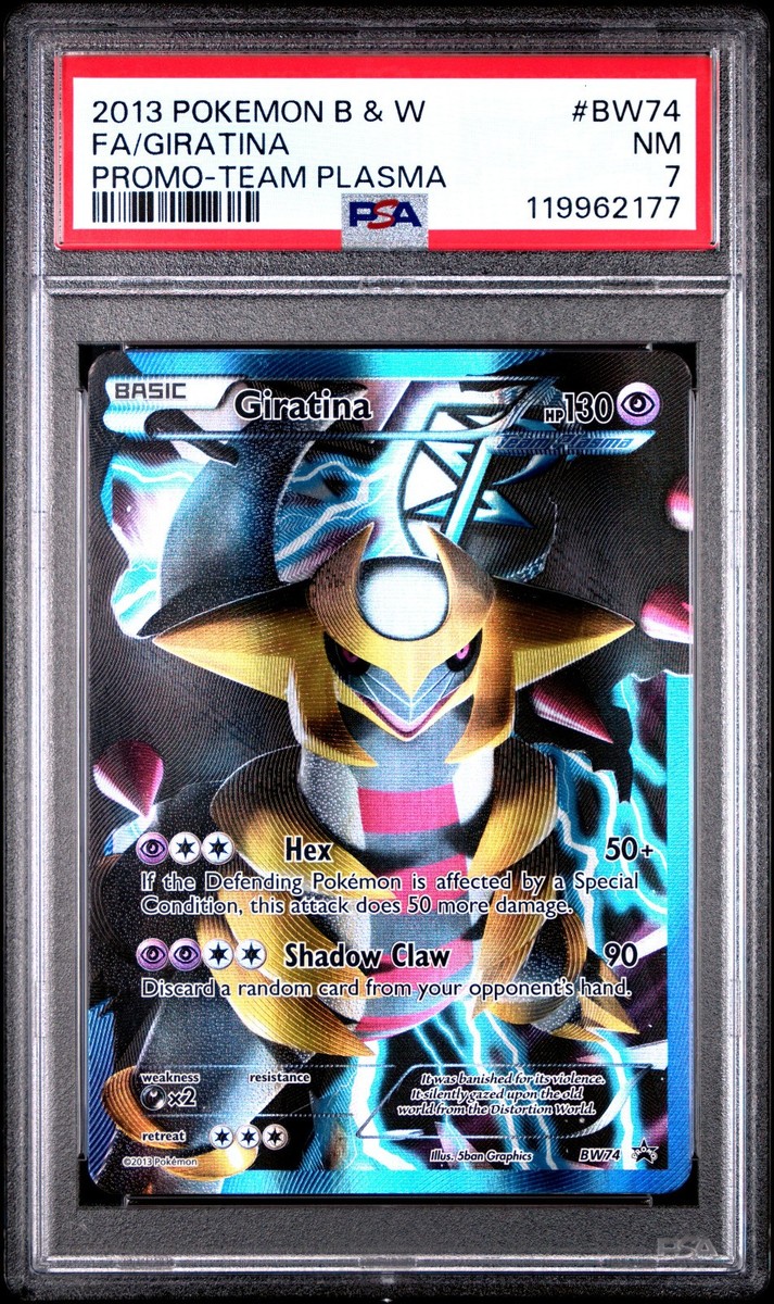 2013 POKEMON BW BLACK STAR PROMO GIRATINA #BW74 FULL ART PSA 7 NM
