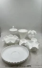 Vintage Fenton White Hobnail Milk Glass Candy Dish Bowls & Planter Vase Lot Of 8