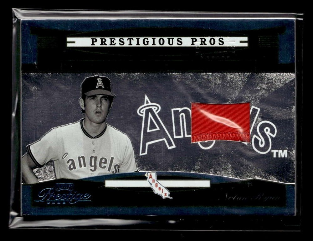 2005 Playoff Prestige Nolan Ryan Prestigious Pros Patch Platinum /10 PP30 ZZ6655