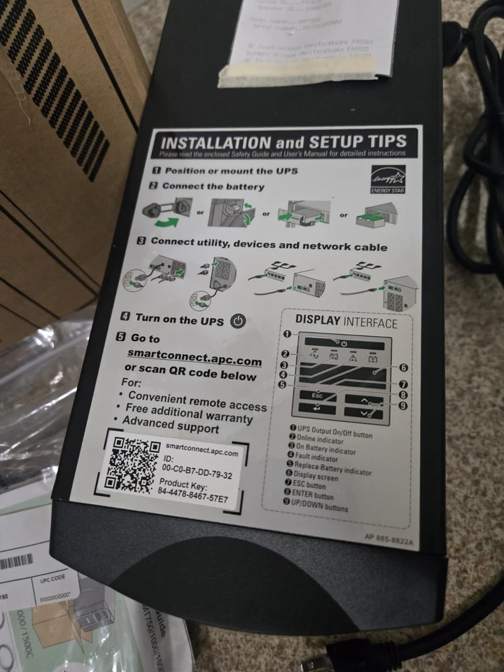 APC SMART SMT750C UPS with SmartConnect Remote Monitoring,Pure Sine Wave Backup - Image 3 of 4
