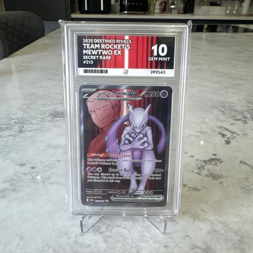 Team Rocket's Mewtwo 213/182 Destined Rivals Ace 10 Perfect Subgrades