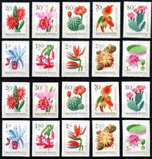 Hungary 1965, Mi#2164-73 A+B, Sc#1706-15, perf+imp, flowers, MNH!
