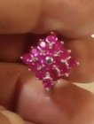 EARTH MINED GEM TESTED HEATED 16 PINKISH RED RUBIES 925 SILVER RING SIZE 6.5 — photo 8