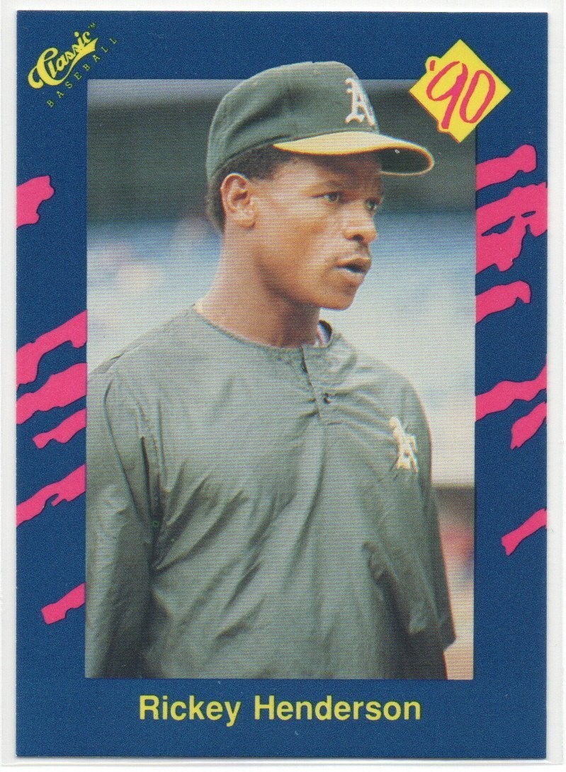 Rickey Henderson 1990 Classic Blue #37  Oakland Athletics  Hall of Fame  #1