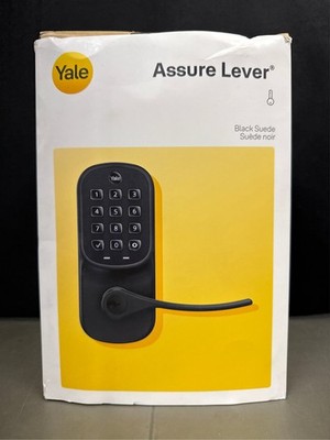 Yale Assure Lock Lever Keypad with Wi-Fi Black Suede Smart Lock Electronic Handl