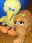 Sesame Street Big Bird and Snuffleupagus plush friends