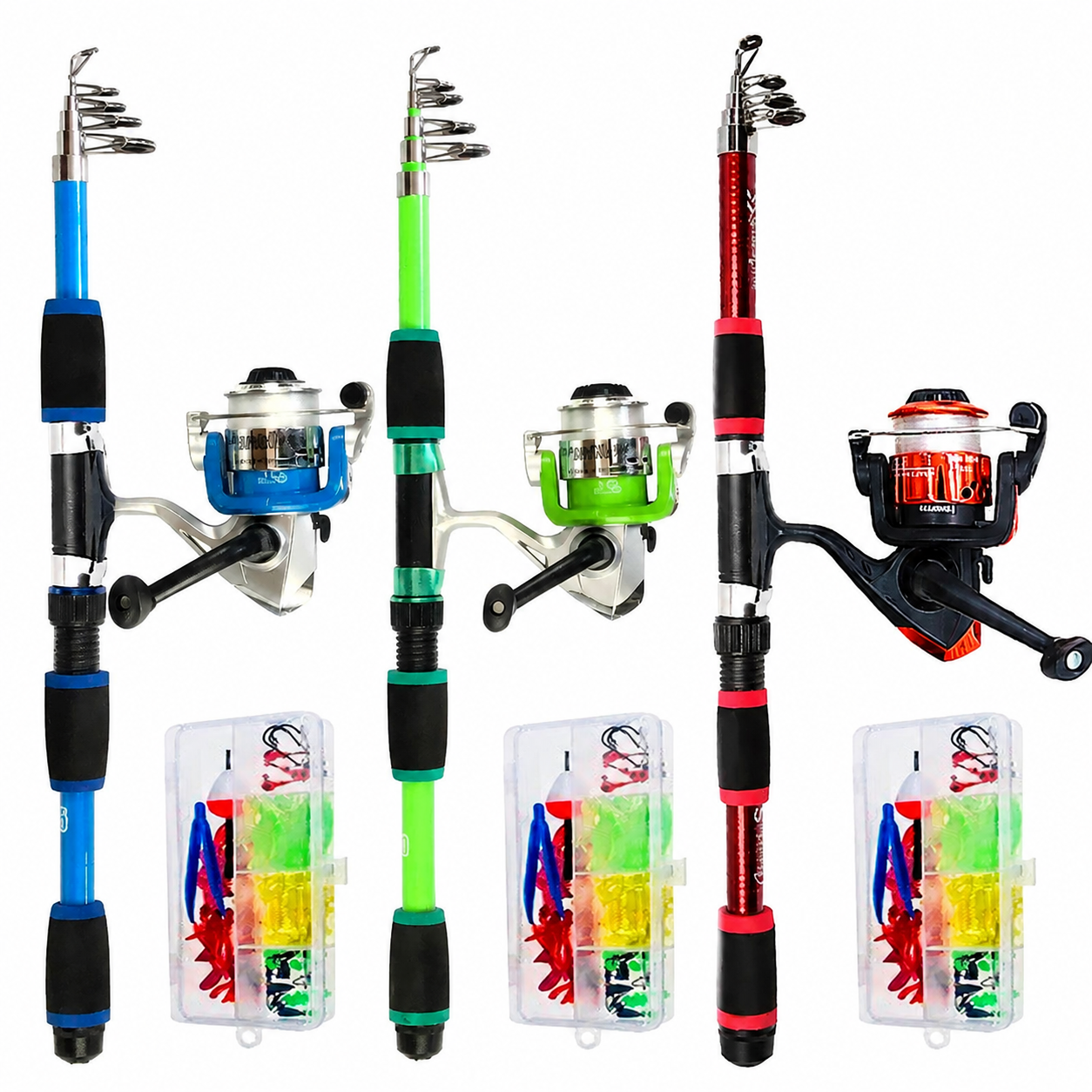 Fiberglass Telescopic Fishing Rod and Reel Combo