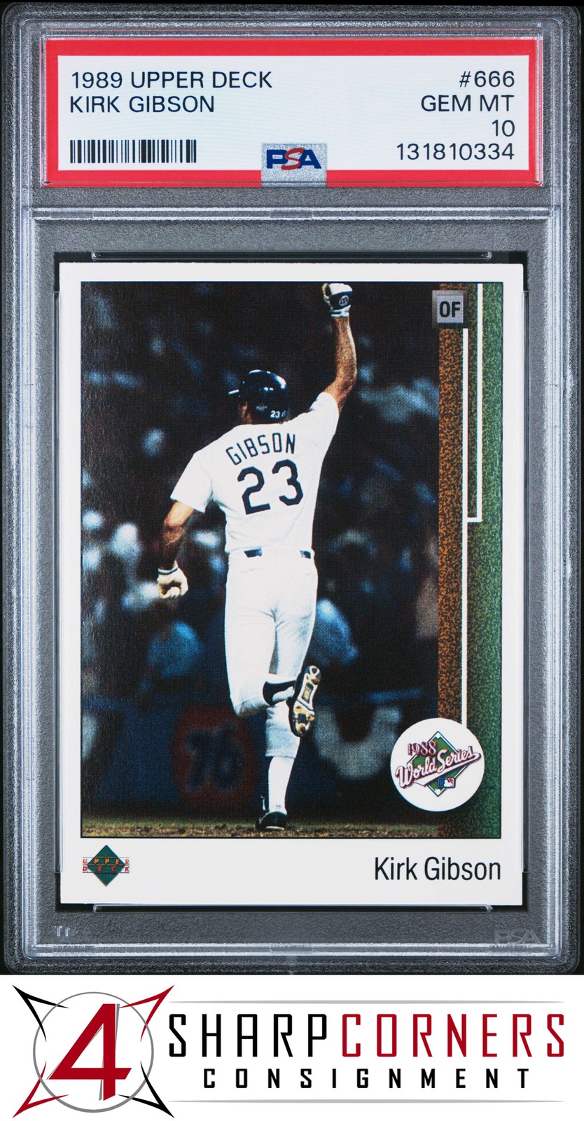 1989 UPPER DECK #666 KIRK GIBSON DODGERS PSA 10