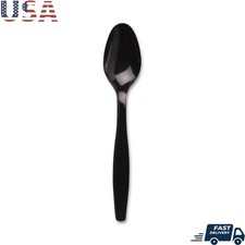 Heavy-Duty Disposable Plastic Spoons 6" Teaspoons Bulk Catering Restaurants New