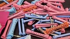 Vintage Lot of 80 Mixed Hair Rollers Curlers Plastic Perm Rods Grannycore