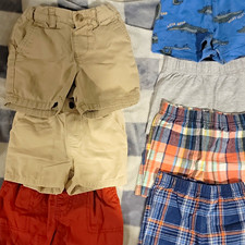 12M Baby Boy Clothing Lot Shirts Shorts PJs Swim Multicolor
