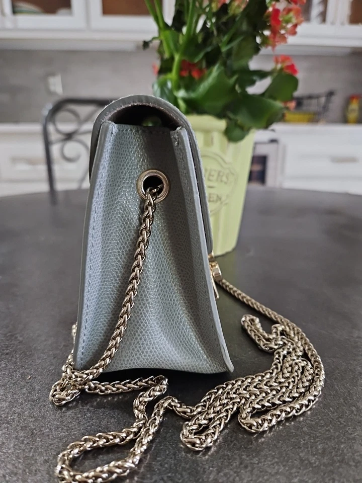Bolso Bandolera FURLA Metropolis Mini Cadena Cuero Gris x Herrajes Dorados Foto 4 de 4