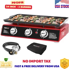 Royal Gourmet 3 Burner PD1301R Portable Tabletop 24" Gas Grill