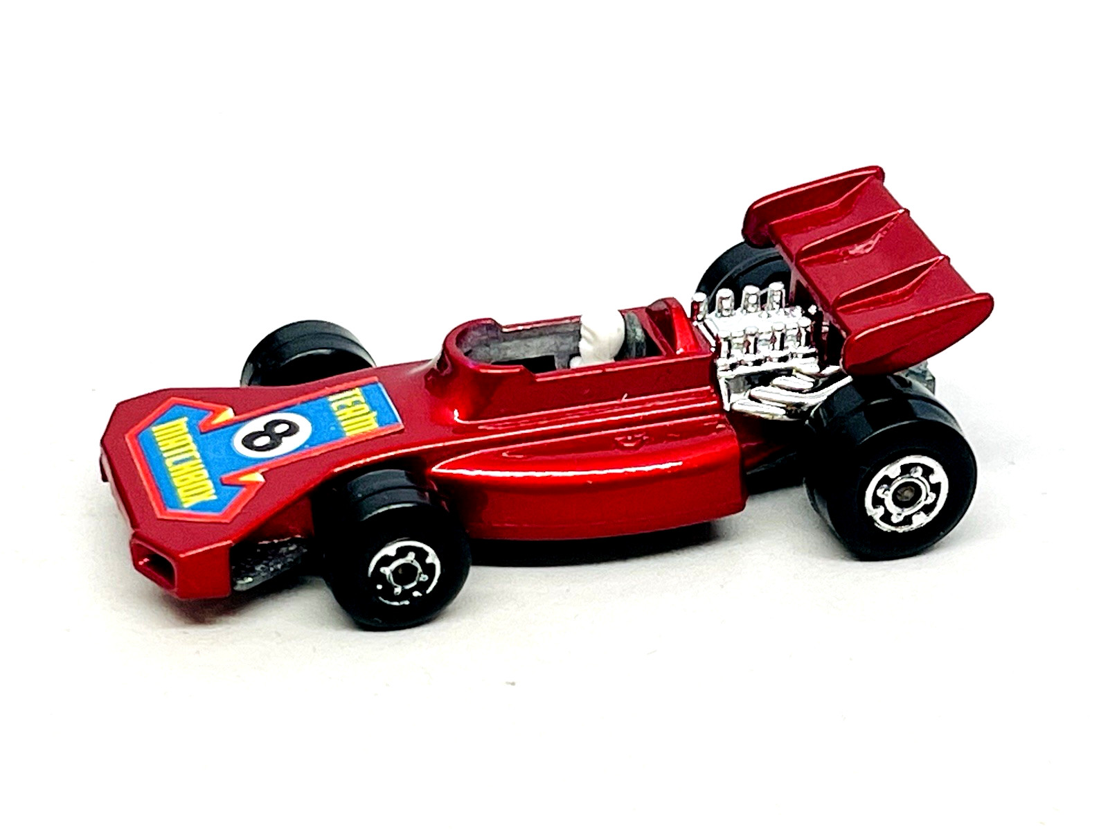 Matchbox Superfast G-4 Team Matchbox Gift Set, Including a 24 Team Matchbox Racing Car with metallic red body with blue background racing number 8 n sold at auction on 19th November