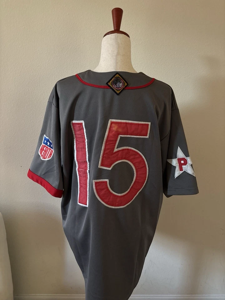 Camiseta Headgear Phillies #15 Hecha en China Gris/Rojo Talla XL Foto 4 de 4