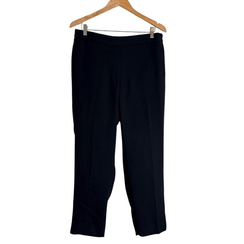 J.Crew Factory Pantaloni Donna Elasticizzati Vita Alta Jamie Pull On Caviglia TG 14 Nero - Foto 2 di 8