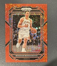 2022-23 Panini Prizm Red Sparkle Prizm Bogdan Bogdanovic #158