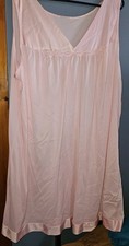 2 Vintage Pink Nightie Gown 100 Nylon Size 50" Bust