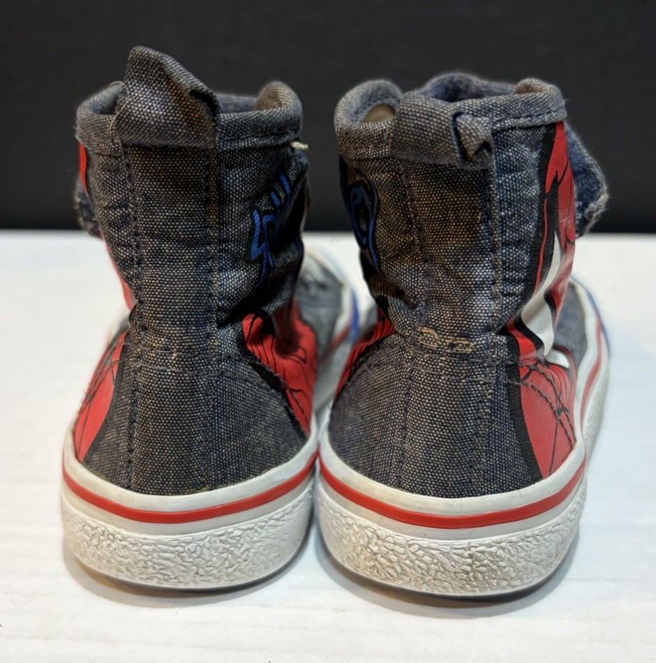 Spiderman Marvel H&M High Top Shoes Size 8c Toddlers Crib thumbnail 3