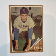 Topps 1962 Ron Santo #170 Chicago Cubs Baseball Major League Base Set