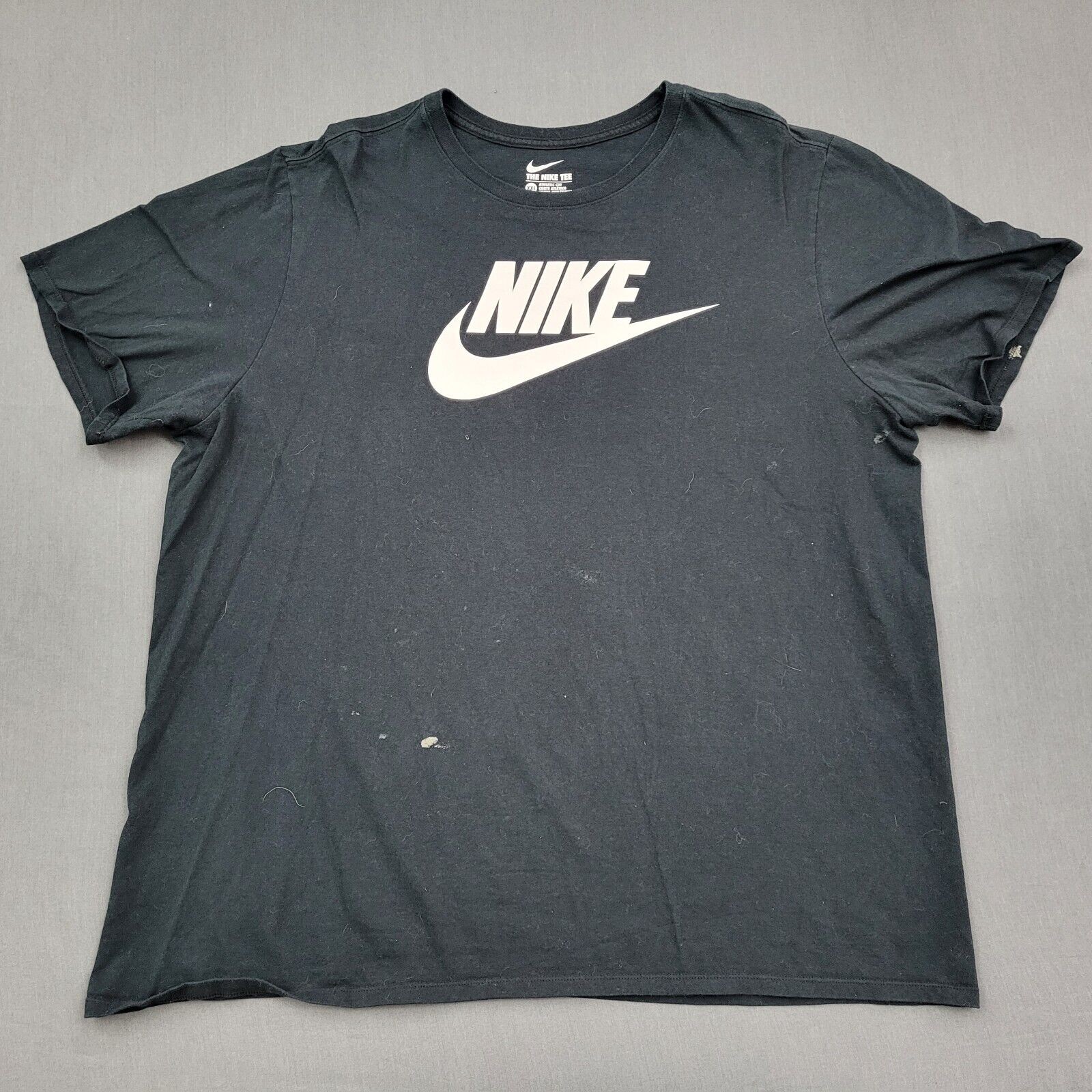 Nike Shirt Mens XXL 2XL Short Sleeve Spell Out Athletic Cut The Nike Tee Black *