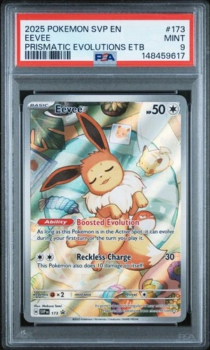 2025 PSA 10 Eevee #173 Prismatic Evolutions ETB Black Star Promo Pokemon TCG S&V