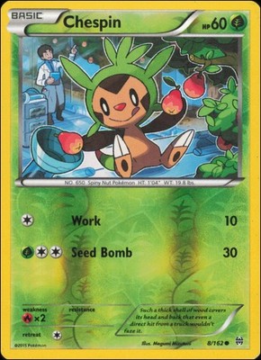 Pokemon - Chespin (8) #8/162 - BKT Common