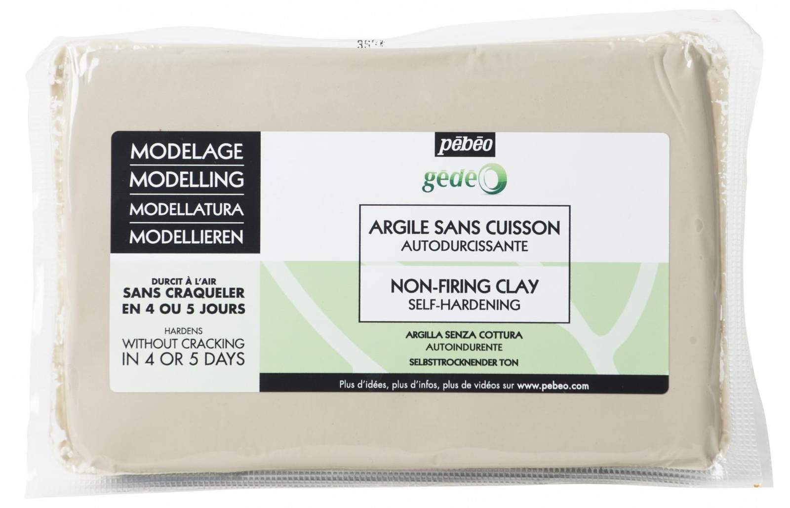 Pebeo Non-Firing Auto Indurente Bianco Pasta da Modellare 1.5kg
