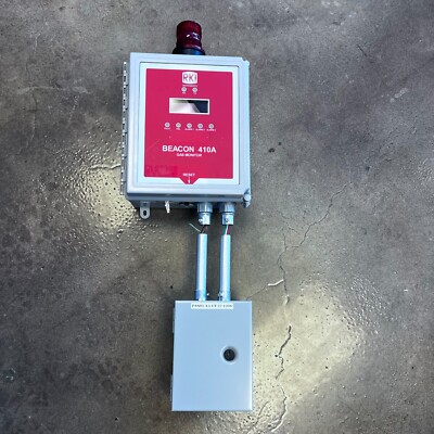 RKI Beacon 410A Gas Monitor Four Channel Wall Mount Controller Assembly