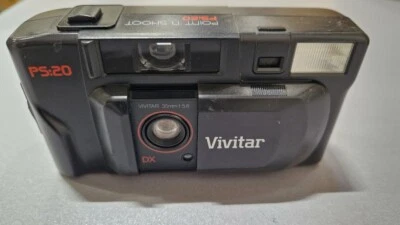 Vivitar Ps : 20 Film Kamera Punkt & Shoot 35mm 1:5.6 Nicht Aktiv Für Teile - Bild 1 von 4